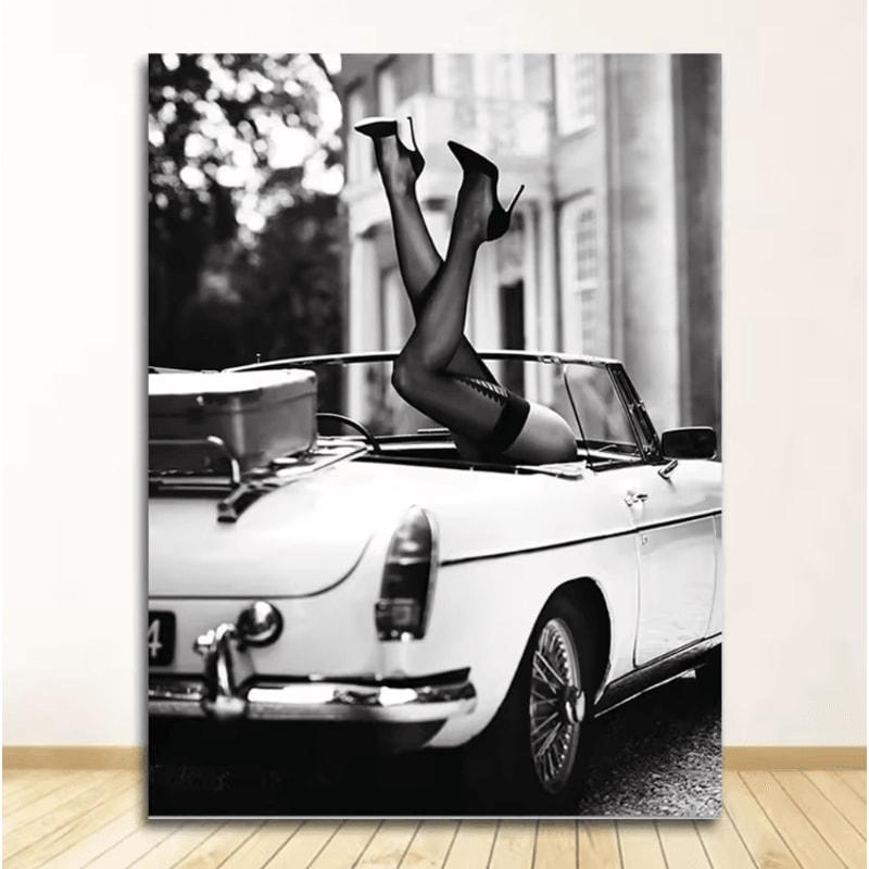 Vintage Perfume Lady Canvas Poster Elegant Fashion Wall Art Decor 1