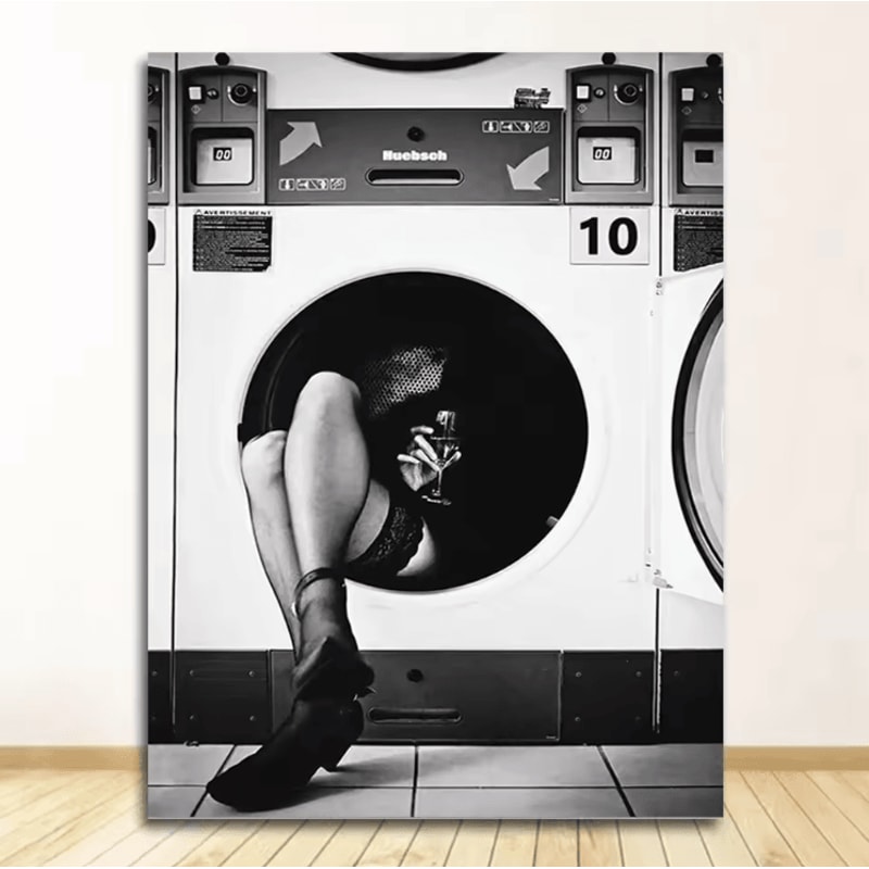 Vintage Perfume Lady Canvas Poster Elegant Fashion Wall Art Decor 4