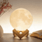 DIY Galaxy Moon Lamp Kit Paintable Planet Night Light With Stand 8cm 0