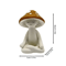 Meditation Yoga Mushroom Figurine Set Cute Resin Desktop Zen Decor 4