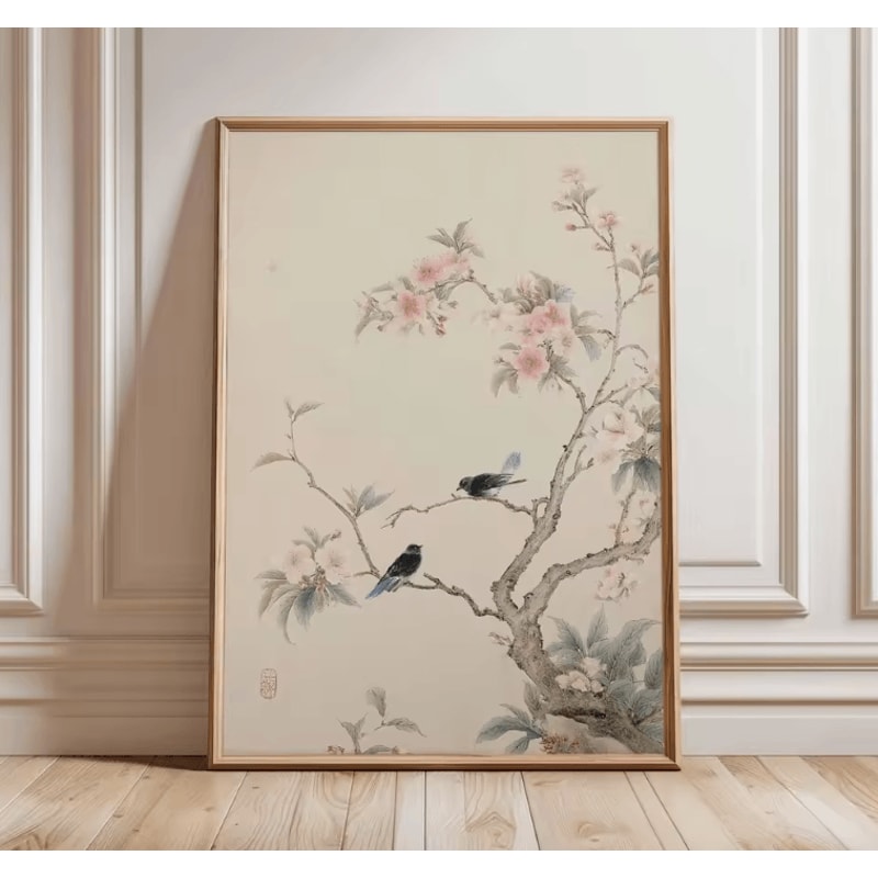 Japanese Zen Pine Tree Canvas Poster Minimalist Oriental Wall Art Decor 7