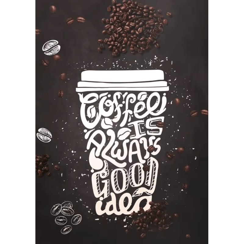 Vintage Coffee Chalkboard Canvas Poster Nordic Cafe Kitchen Wall Art Decor 2