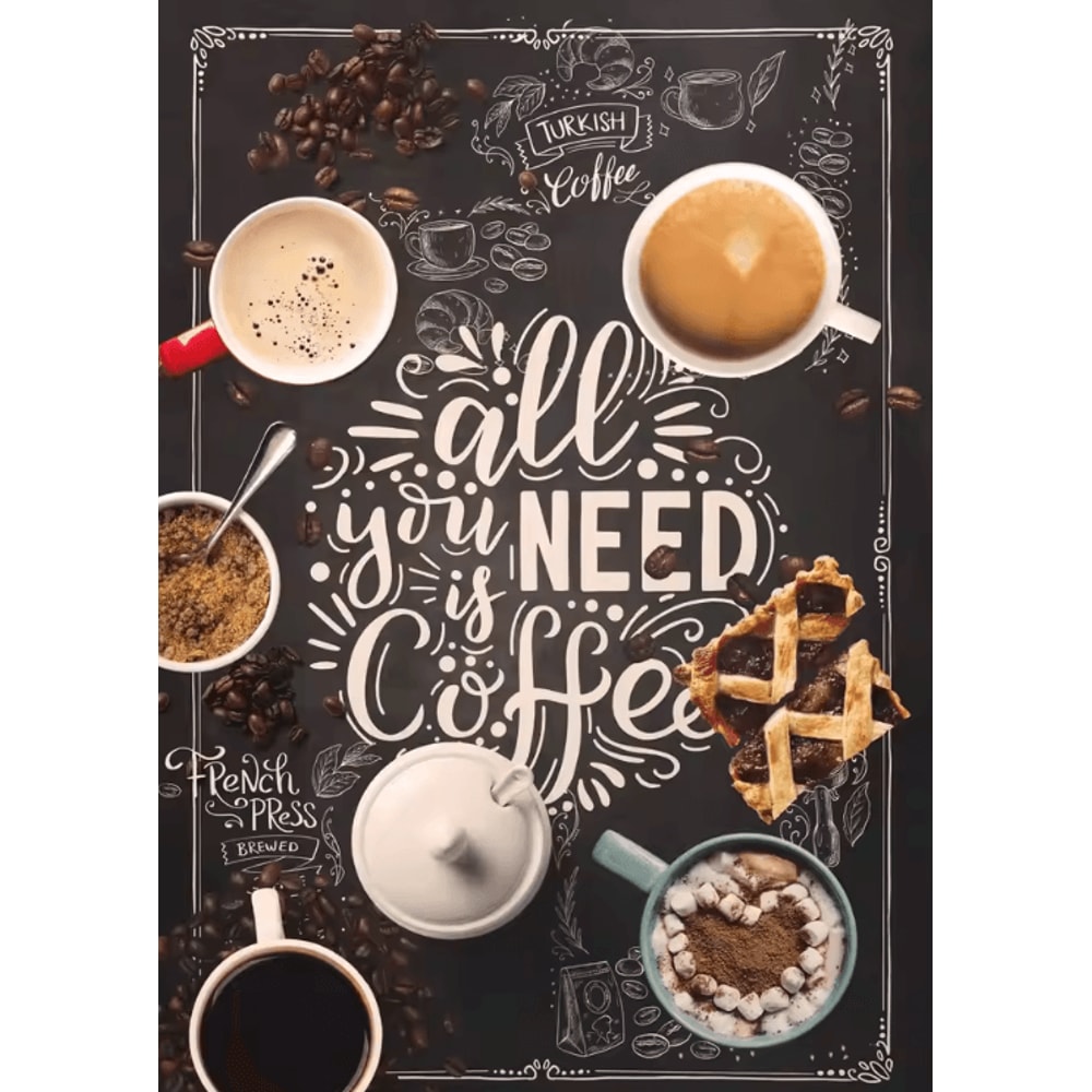 Vintage Coffee Chalkboard Canvas Poster Nordic Cafe Kitchen Wall Art Decor 9