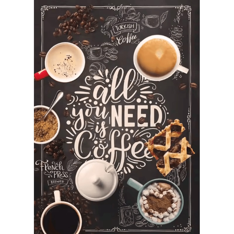 Vintage Coffee Chalkboard Canvas Poster Nordic Cafe Kitchen Wall Art Decor 9
