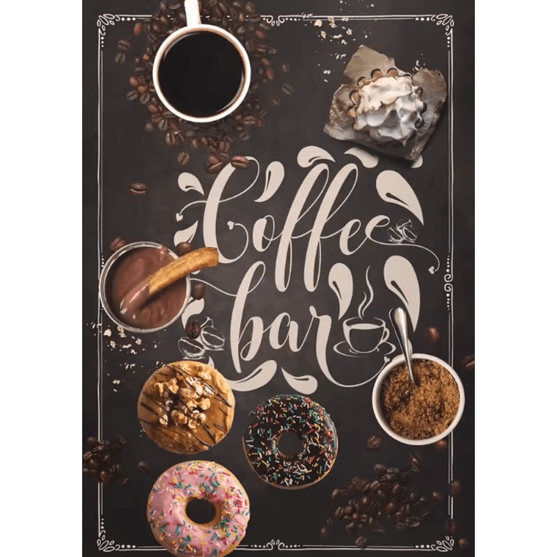 Vintage Coffee Chalkboard Canvas Poster Nordic Cafe Kitchen Wall Art Decor 10