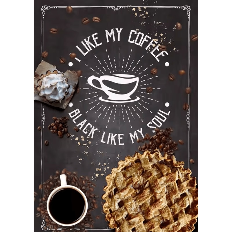 Vintage Coffee Chalkboard Canvas Poster Nordic Cafe Kitchen Wall Art Decor 7