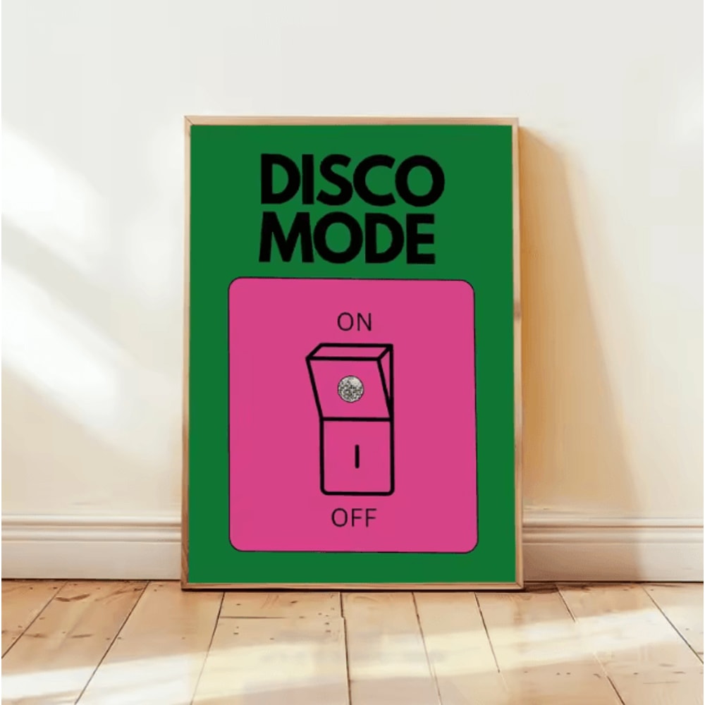 Cartoon Mental Health Switch Poster Funny Toilet Yoga Minimalist Wall Art Frameless 2