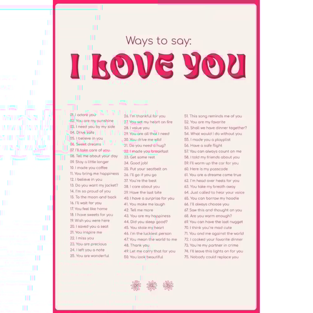 More Amor Por Favor Pink Canvas Poster Colorful Retro Love Quote Wall Art 8