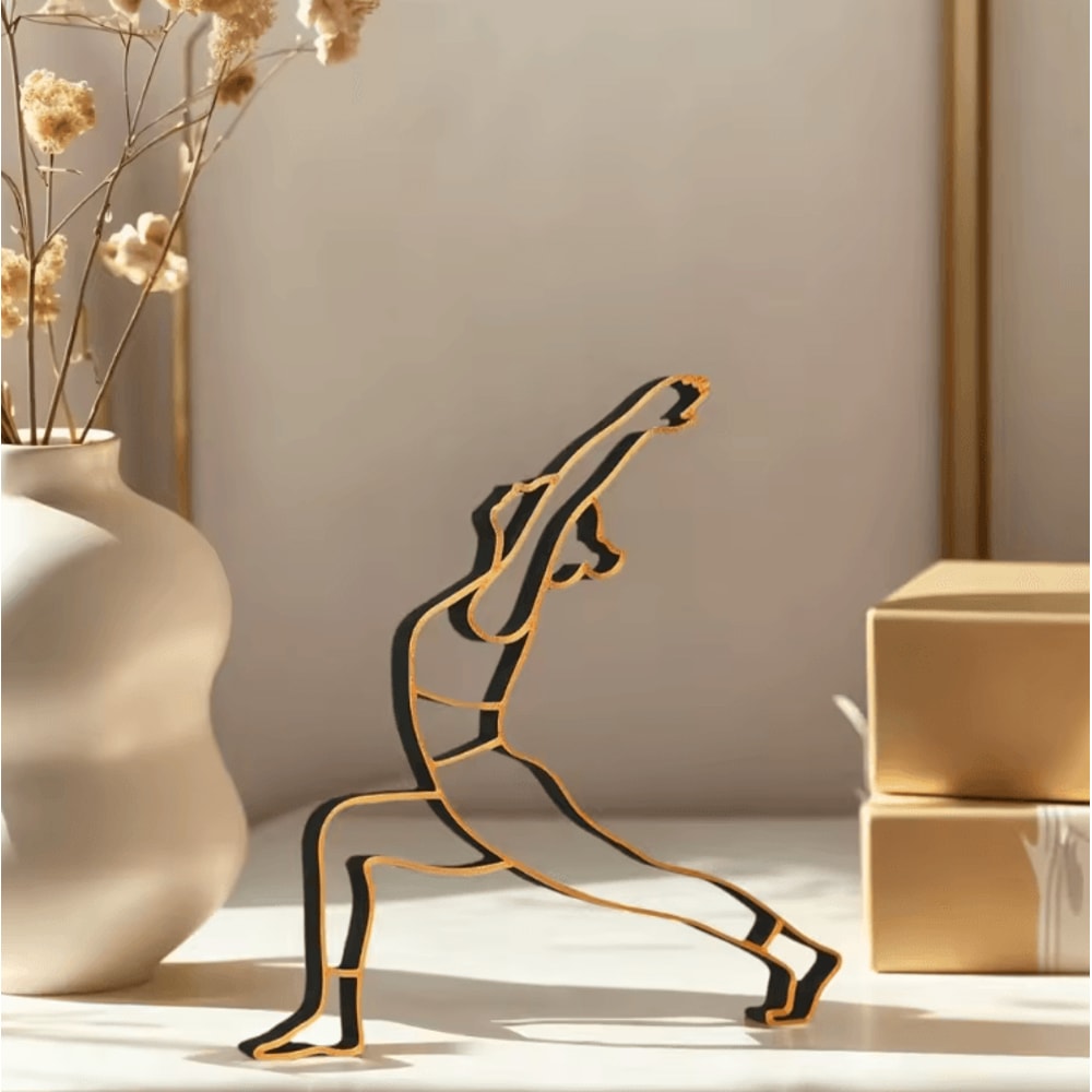 Minimalist Yoga Sculpture Figurine Modern Zen Resin Decor For Home 3