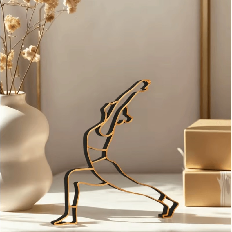 Minimalist Yoga Sculpture Figurine Modern Zen Resin Decor For Home 3