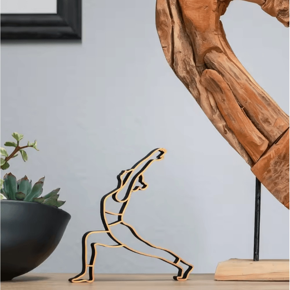 Minimalist Yoga Sculpture Figurine Modern Zen Resin Decor For Home 4