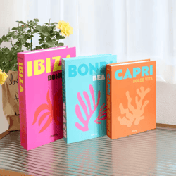 decorative faux book set – aesthetic fake books for shelf & coffee table styling (3pcs)