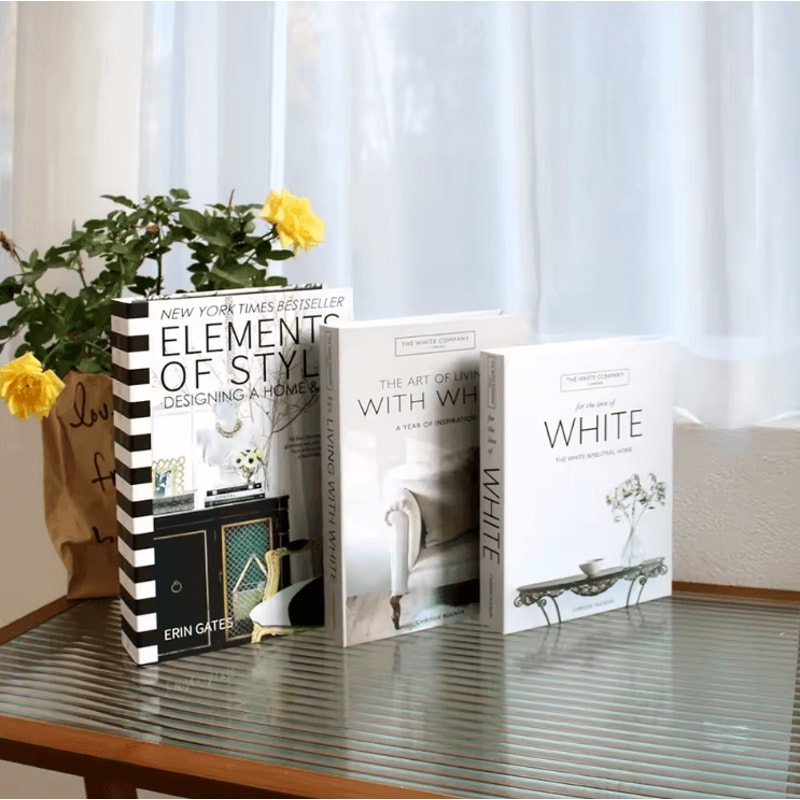 Decorative Faux Book Set Aesthetic Fake Books For Shelf Coffee Table Styling 3PCS 7