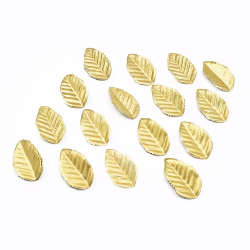 Golden Silk Leaf Craft Set 100PCS Artificial Leaves For DIY Decor Events 3