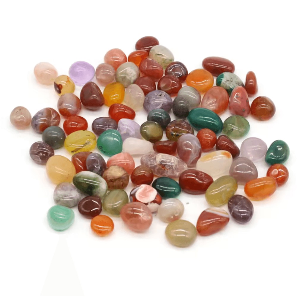 Colorful Rain Flower Stone Pebbles Natural Decorative Beads For Crafts Home Decor 3