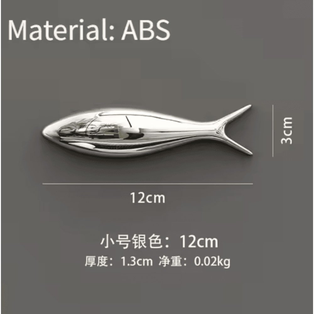 3D Electroplated Fish Wall Decor Modern Metallic Ocean Art Pendant 1