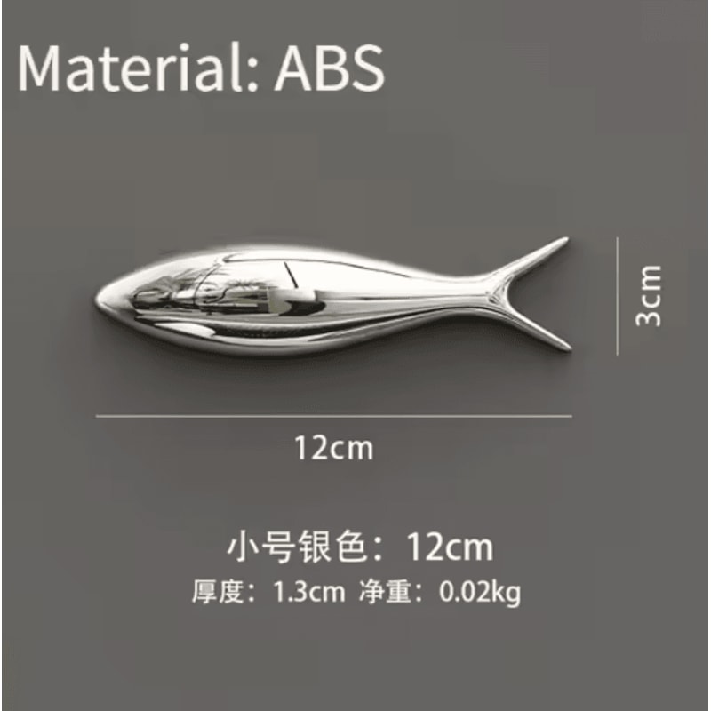 3D Electroplated Fish Wall Decor Modern Metallic Ocean Art Pendant 1