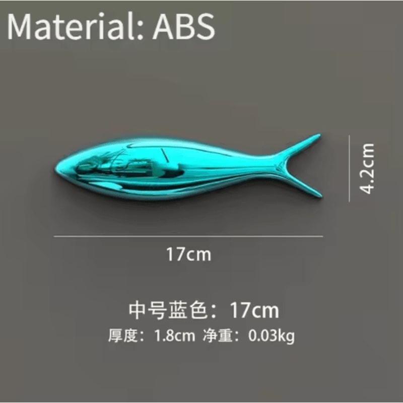 3D Electroplated Fish Wall Decor Modern Metallic Ocean Art Pendant 8