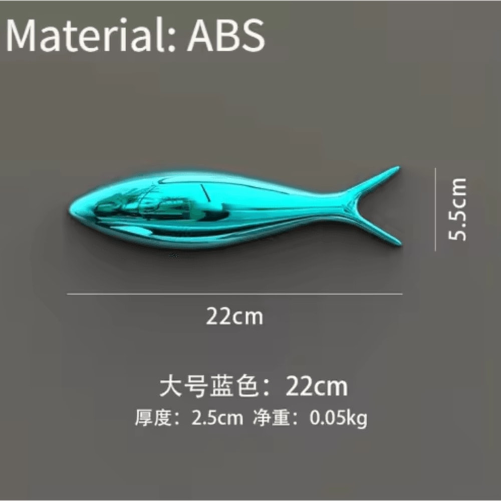 3D Electroplated Fish Wall Decor Modern Metallic Ocean Art Pendant 9