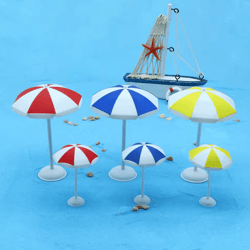mini dollhouse beach umbrella – cute sun parasol for diy miniature decor