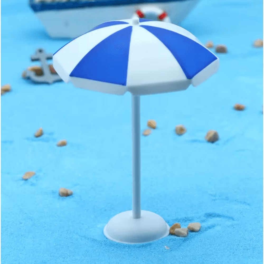 Mini Dollhouse Beach Umbrella Cute Sun Parasol For DIY Miniature Decor 2