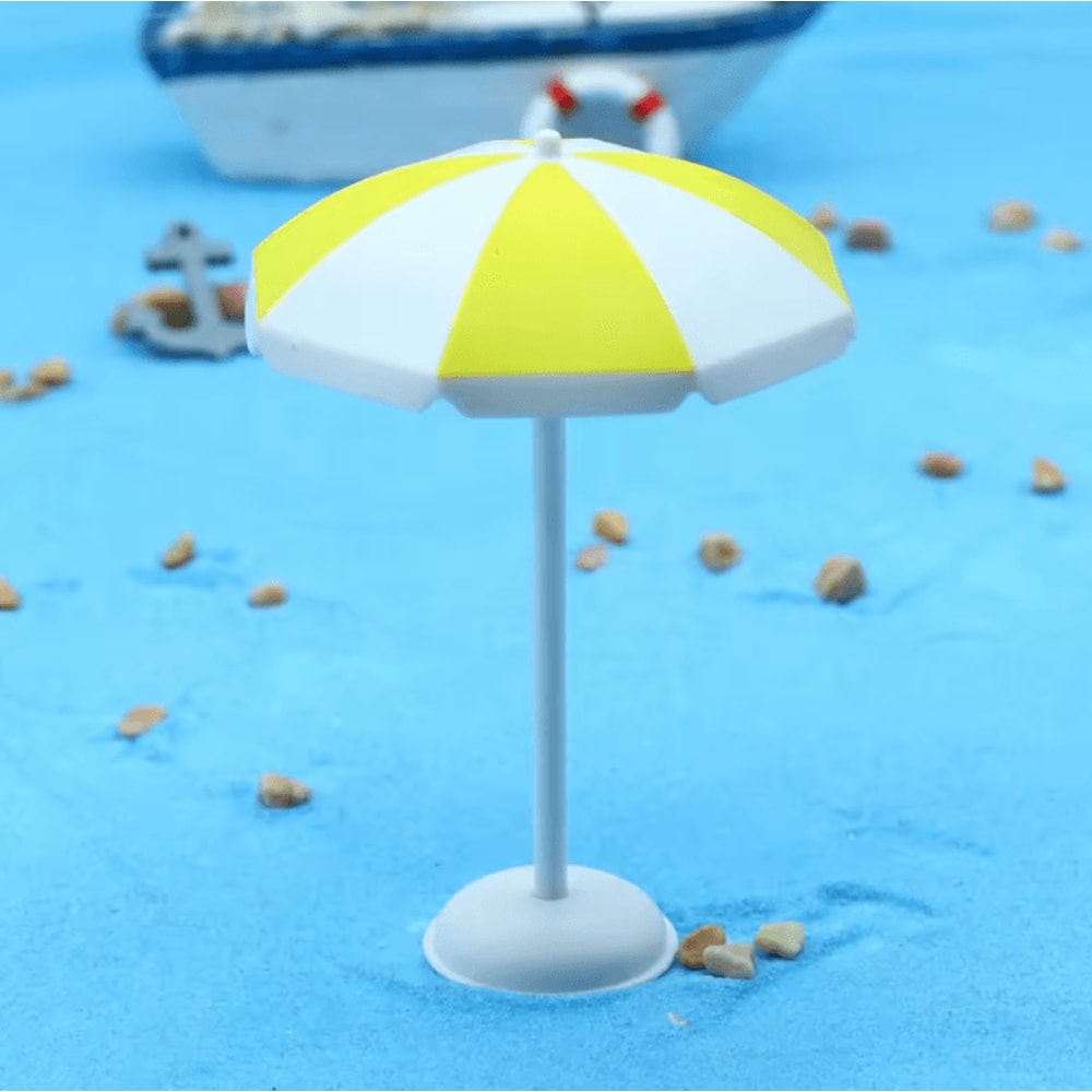 Mini Dollhouse Beach Umbrella Cute Sun Parasol For DIY Miniature Decor 3