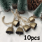 Rustic Cow Sheep Jingle Bells Set Vintage Twine Hanging Christmas Decor 1020PCS 3