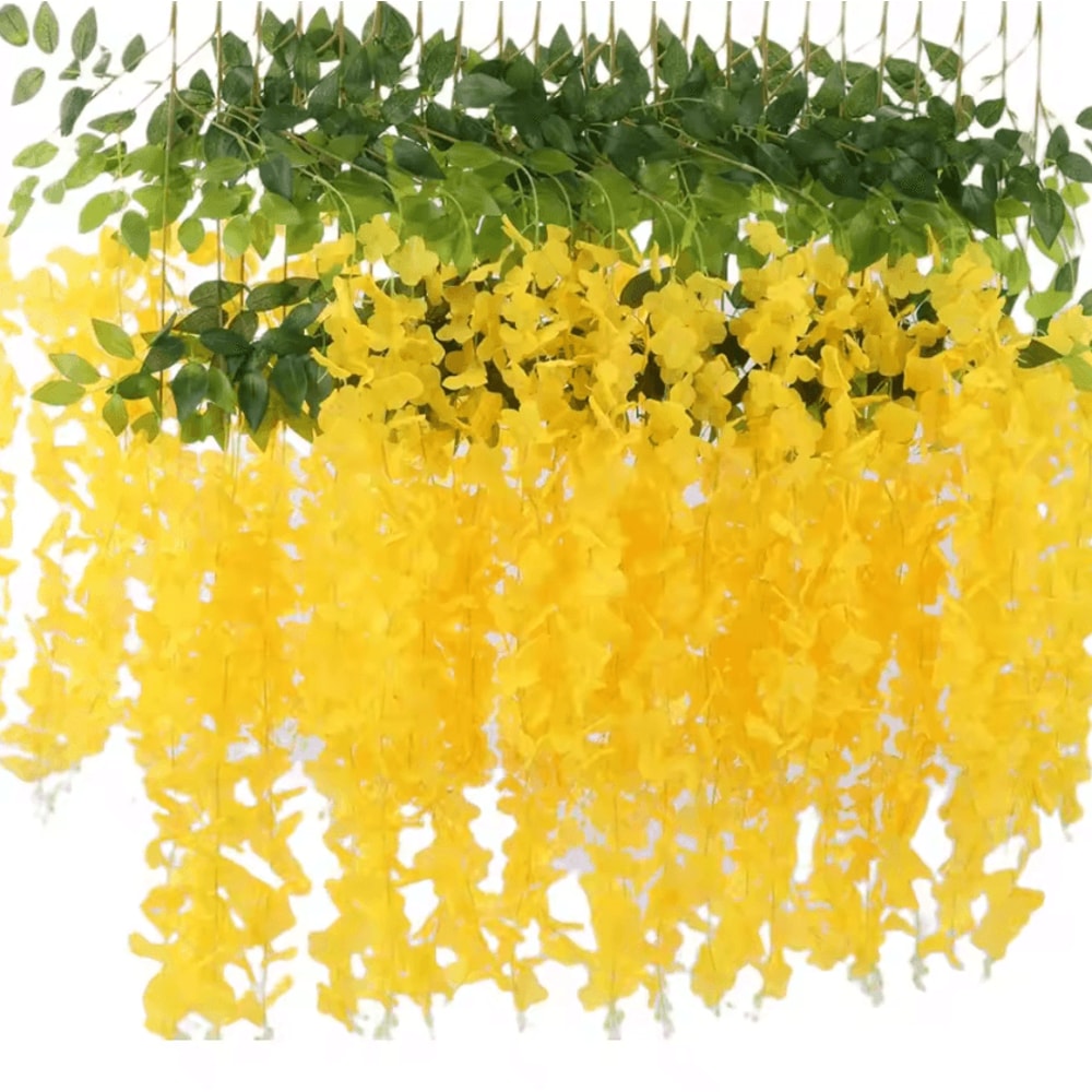 Artificial Violet Flower Vine Lush Hanging Floral Decor For Home Events 1