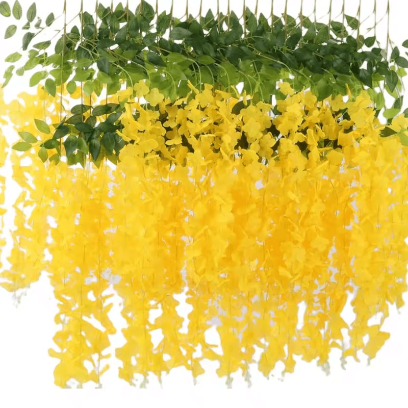 Artificial Violet Flower Vine Lush Hanging Floral Decor For Home Events 1