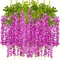 Artificial Violet Flower Vine Lush Hanging Floral Decor For Home Events 2