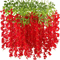 Artificial Violet Flower Vine Lush Hanging Floral Decor For Home Events 3
