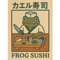 Funny Japanese Frog Bathtub Poster Retro Sushi Kitchen Wall Art Canvas 5