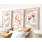 Retro Cocktail Pasta Wall Art Set Frameless Happy Hour Kitchen Prints 3pcs 2