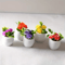 Mini Artificial Flower Pots Set Cute Dollhouse Desk Decor 5pcs 1