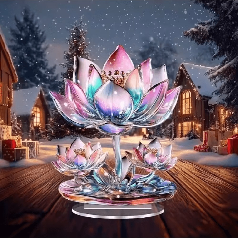 Acrylic Crystal Dragon Figurine Modern 2D Fantasy Table Decor 5