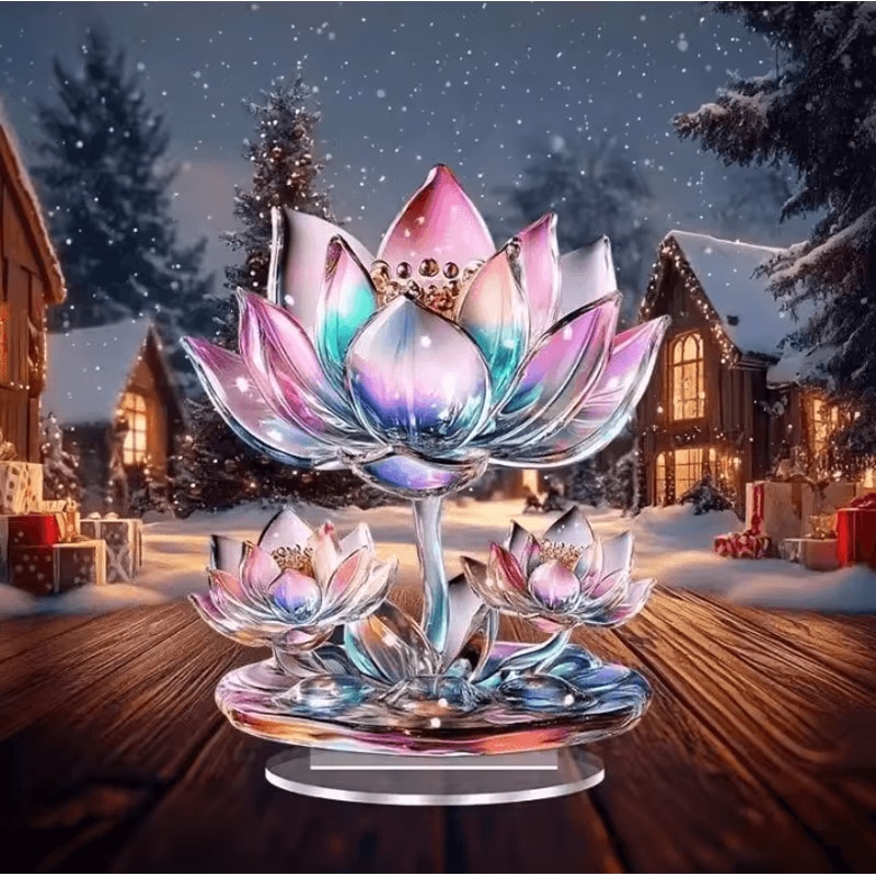 Acrylic Crystal Dragon Figurine Modern 2D Fantasy Table Decor 5