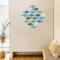 Coastal Wooden Fish Wall Decor Set 20pcs Nautical Beach Hanging Ornaments 2