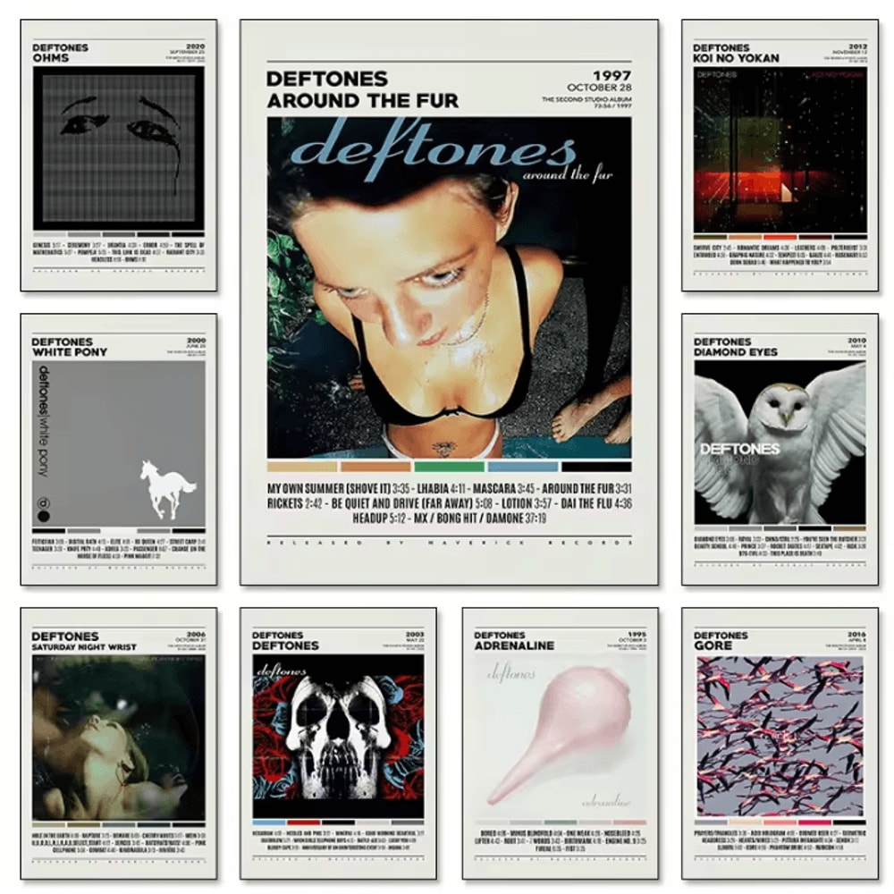 Deftones Album Cover Canvas Posters Around The Fur Saturday Night Wrist Wall Art 0