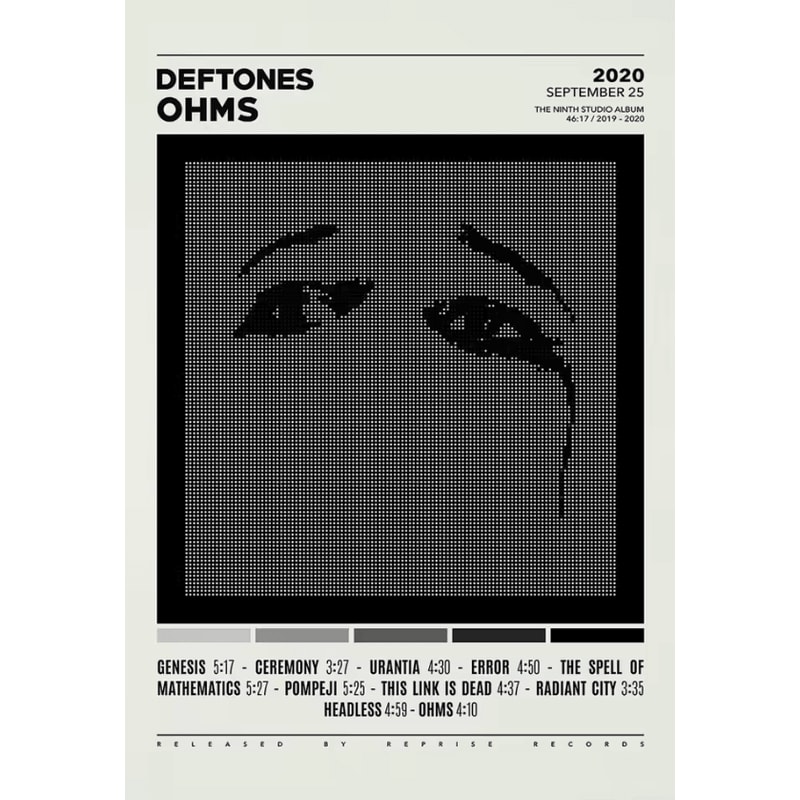Deftones Album Cover Canvas Posters Around The Fur Saturday Night Wrist Wall Art 9