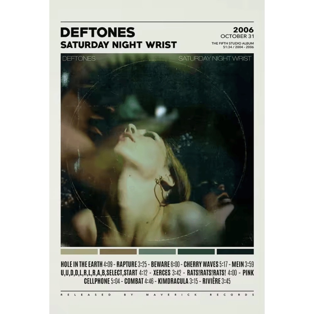 Deftones Album Cover Canvas Posters Around The Fur Saturday Night Wrist Wall Art 8