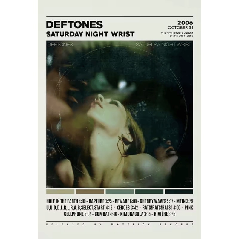 Deftones Album Cover Canvas Posters Around The Fur Saturday Night Wrist Wall Art 8