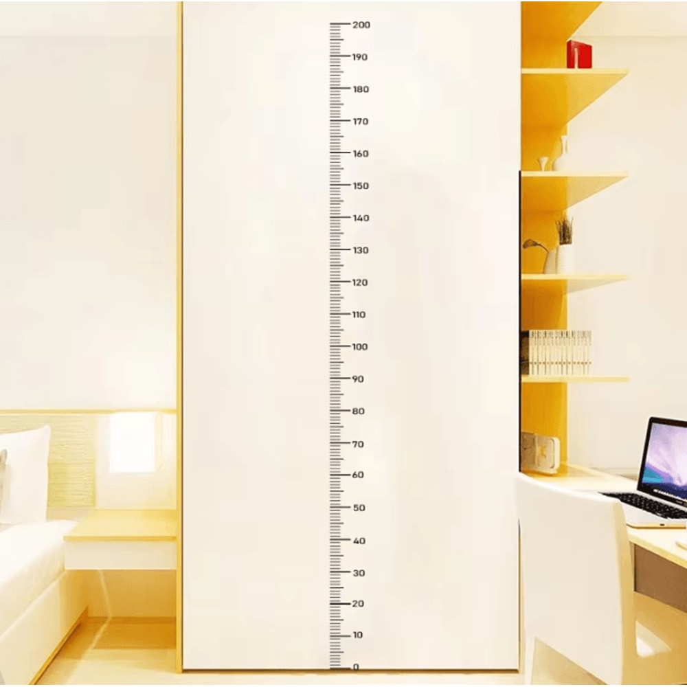 Kids Growth Height Chart Wall Sticker Waterproof SelfAdhesive Measuring Ruler Decor 1
