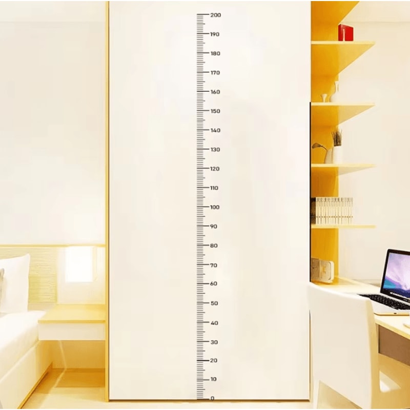 Kids Growth Height Chart Wall Sticker Waterproof SelfAdhesive Measuring Ruler Decor 1