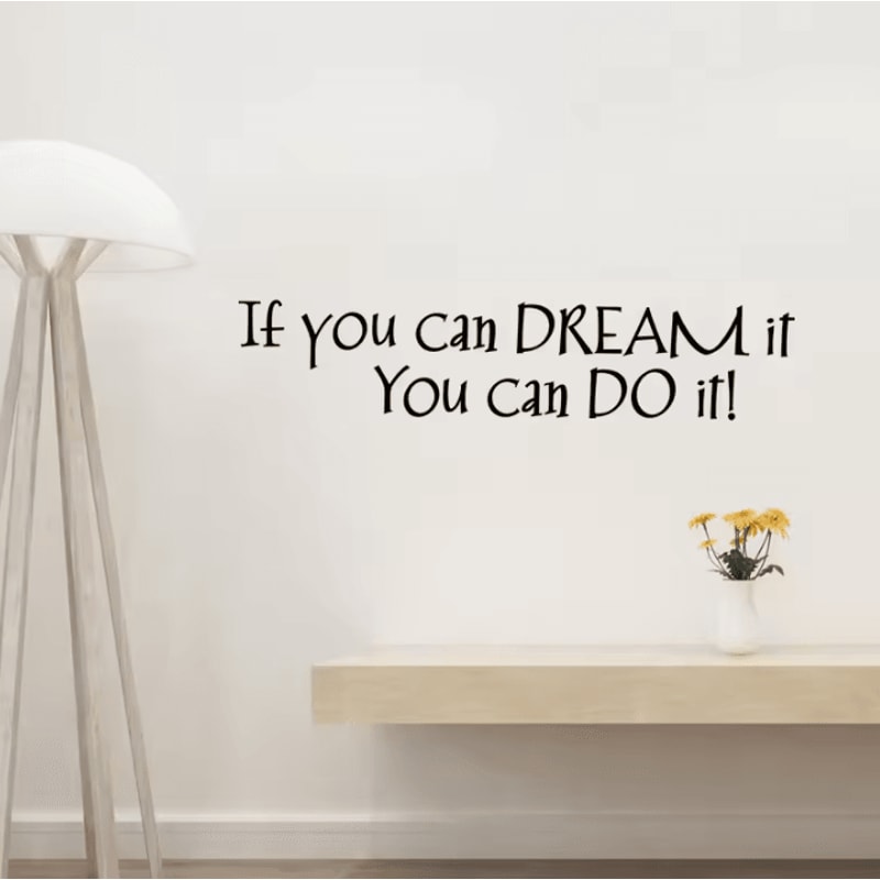 Inspirational Dream Quote Wall Sticker If You Can Dream It Motivational Decal 2