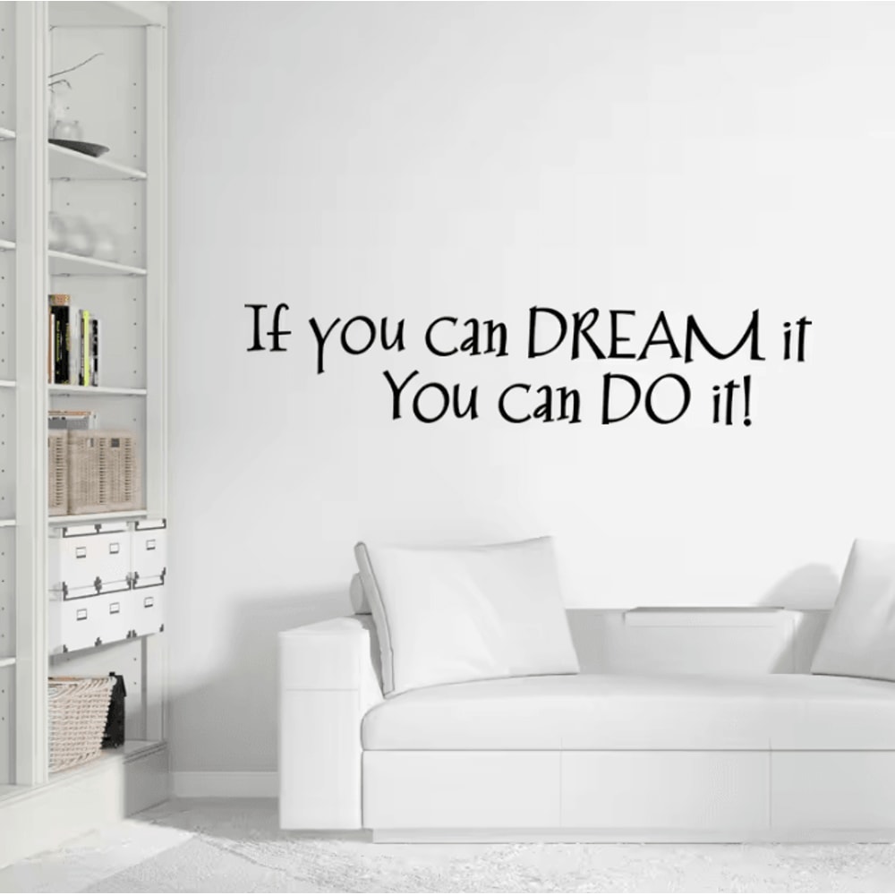 Inspirational Dream Quote Wall Sticker If You Can Dream It Motivational Decal 3