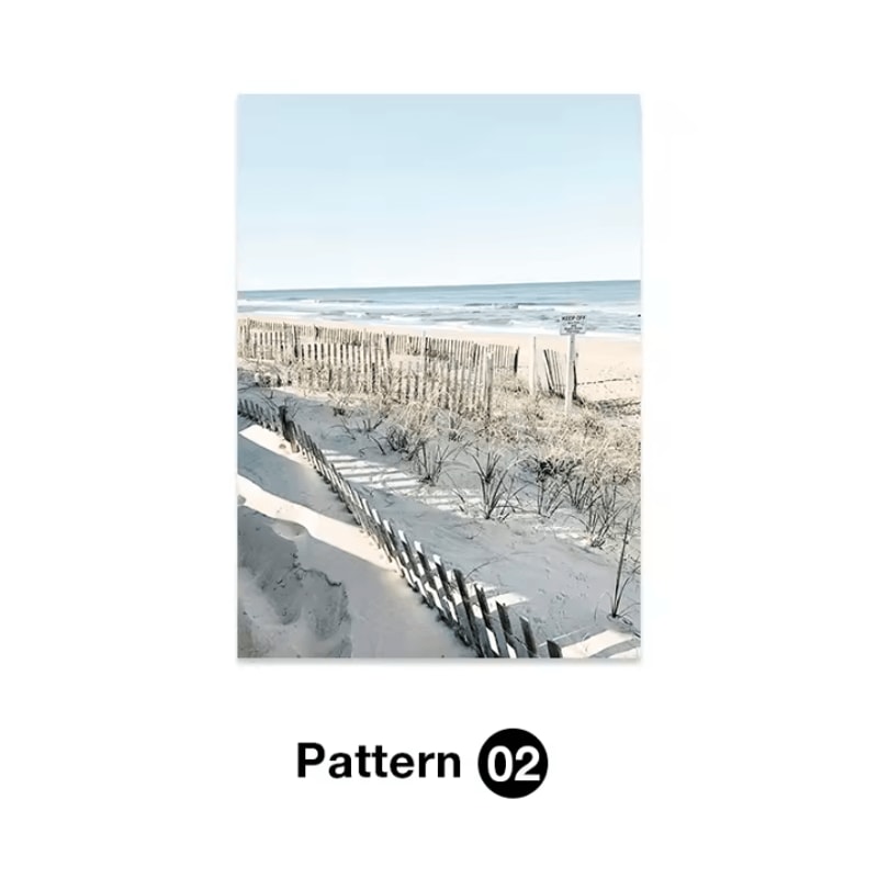 Tropical Ocean Shell Canvas Wall Art Summer Beach Aesthetic Print 3