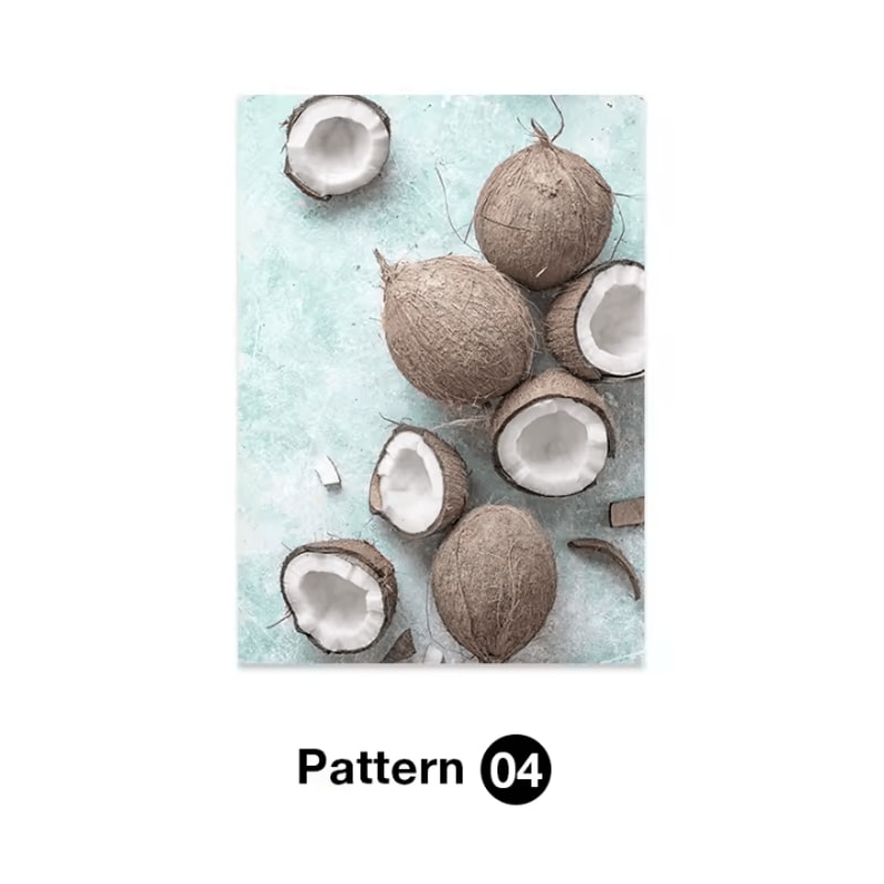 Tropical Ocean Shell Canvas Wall Art Summer Beach Aesthetic Print 5