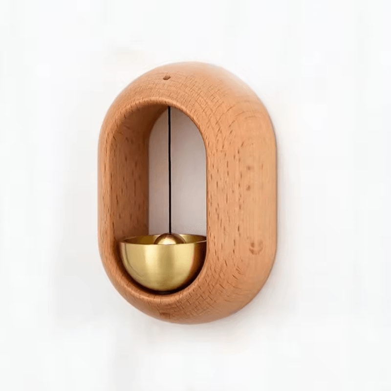 Magnetic Wooden Door Bell Chime Beech Wood Hanging Entry Decor 1