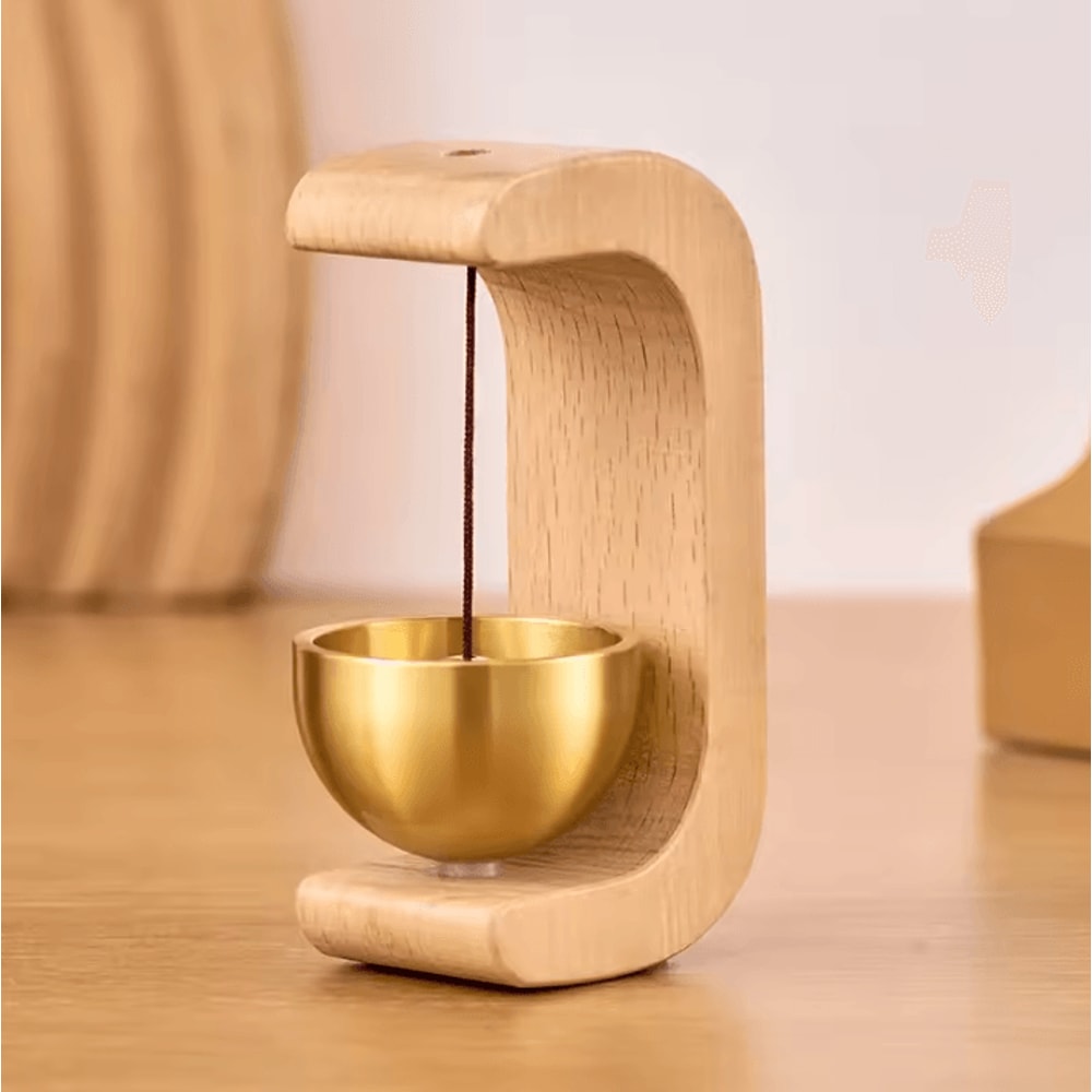 Magnetic Wooden Door Bell Chime Beech Wood Hanging Entry Decor 2