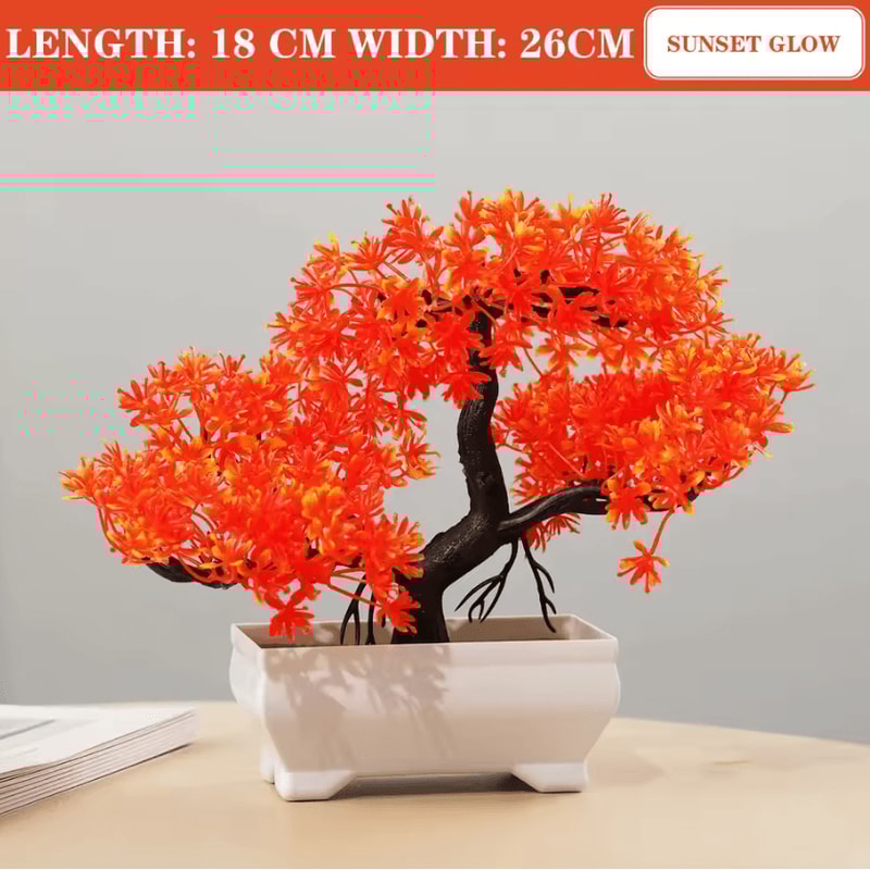 Mini Artificial Bonsai Plant Realistic Potted Tree Decor For Home Office 9